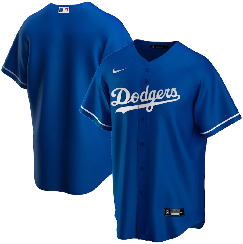 Men's Los Angeles Dodgers Blank Blue Cool Base Stitched MLB Jersey